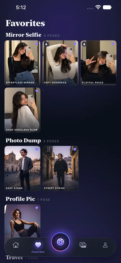 Saved poses in PoseLab